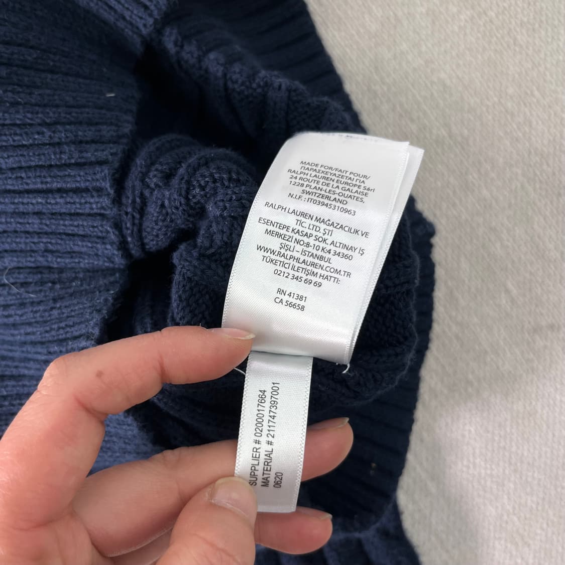 W 90 폴로랄프로렌 꽈배기 네이비 니트 상품이미지6