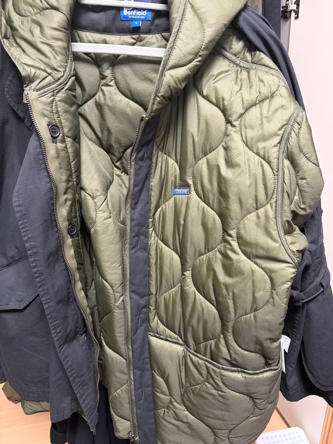 펜필드 Penfield 내외피 분리야상 L (105-110) 2회착 민트 상품이미지5
