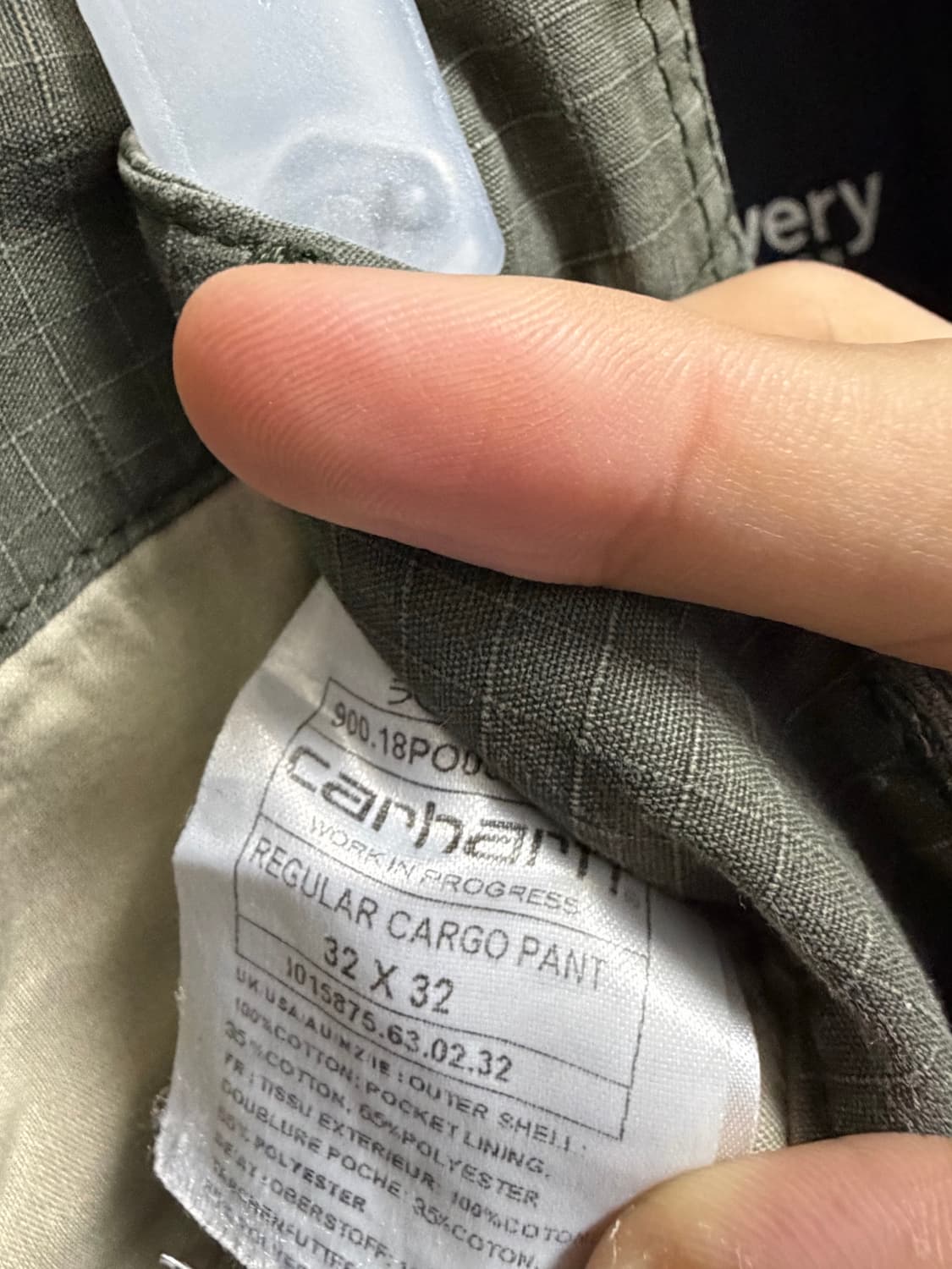 칼하트wip 레귤러 카고 팬츠 32x32 상품이미지3