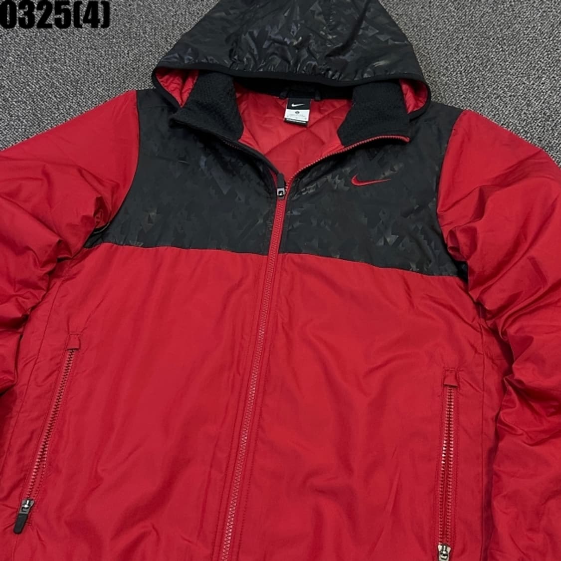 M 나이키 후드 패딩 점퍼 레드/블랙 0325(4) 상품이미지2