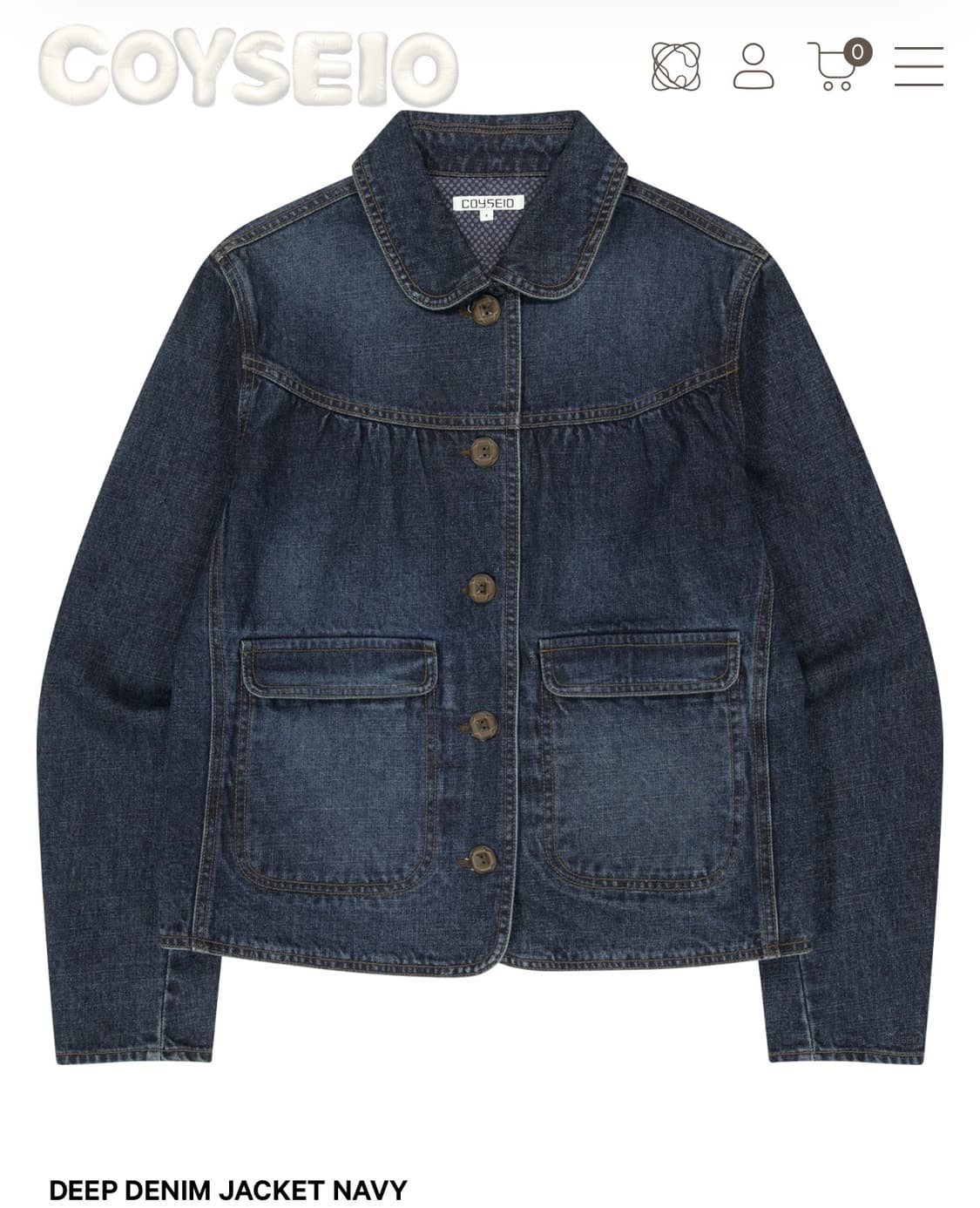 코이세이오 DEEP DENIM JACKET 청자켓 1사이즈 상품이미지3
