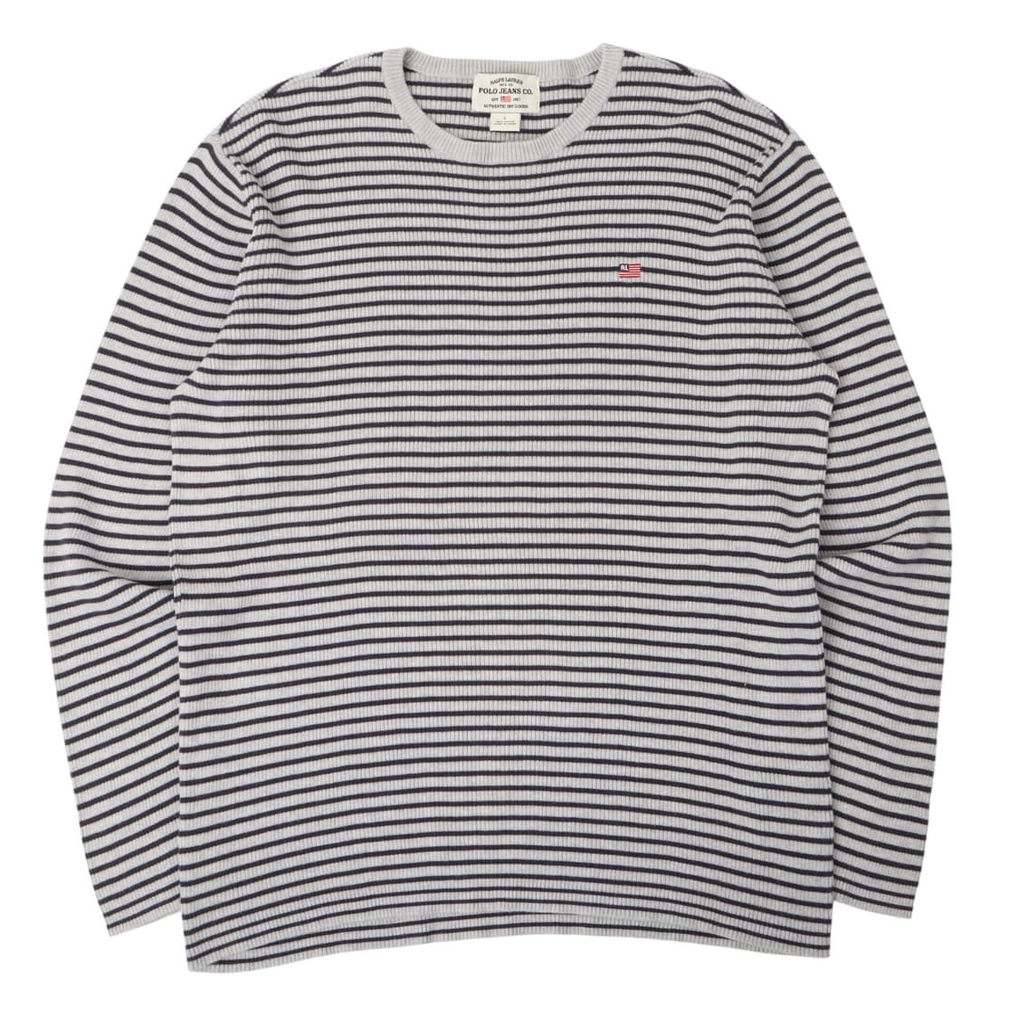 폴로진스 스트라이프 골지 니트 롱슬리브 상품이미지1