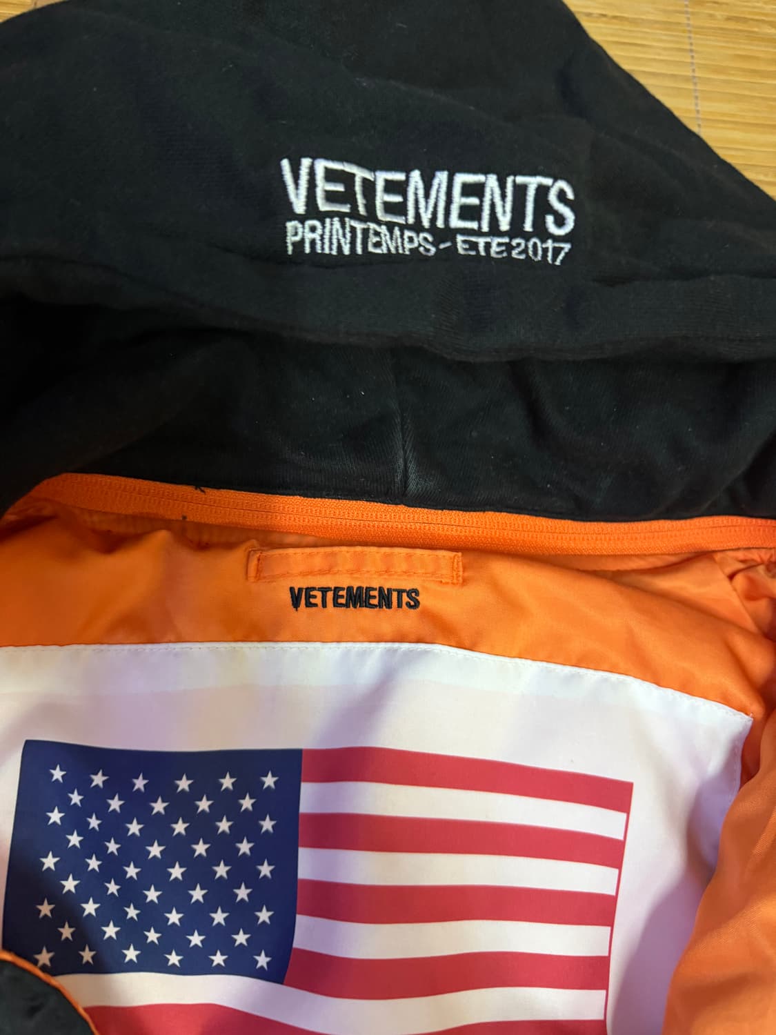 VETEMENTS 베트멍 성조기 리버시블 양면 점퍼 자켓 100L 상품이미지2