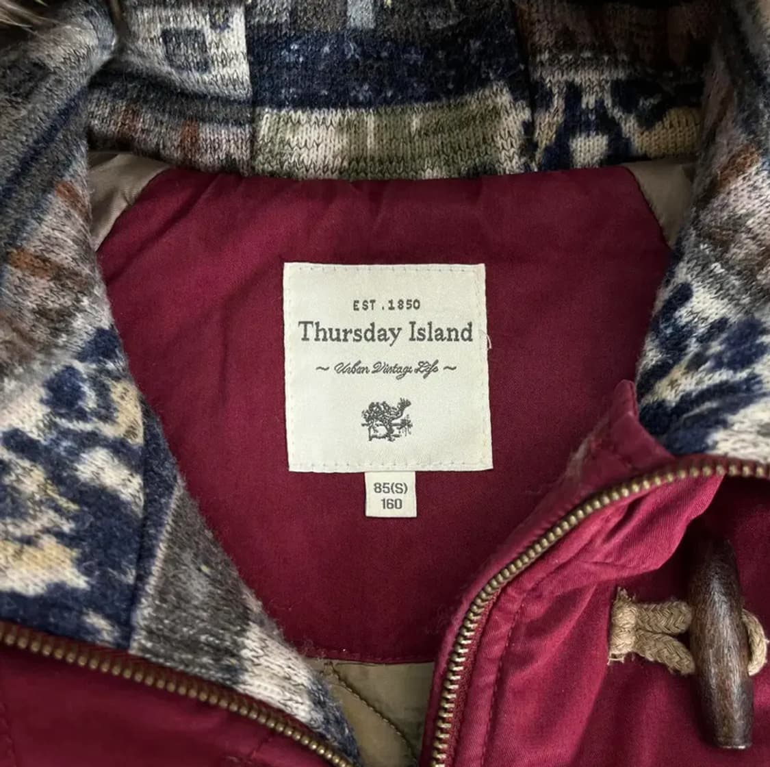 써스데이아일랜드 여성 야상패딩 (S) 소매니트 분리형 상품이미지3