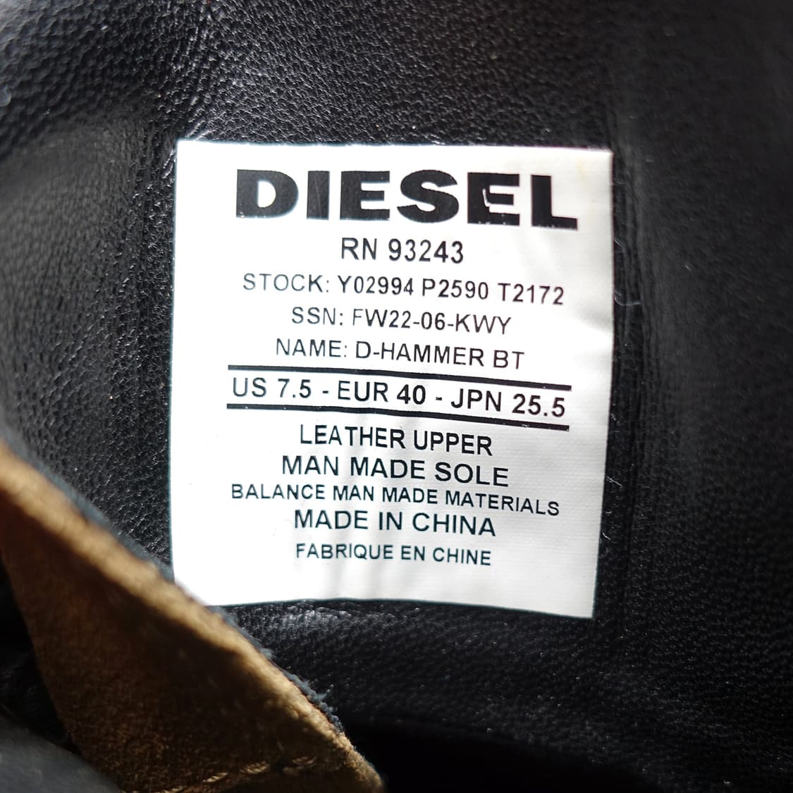 DIESEL 디젤 디해머 스웨이드 레이스업 부츠, 255 상품이미지8