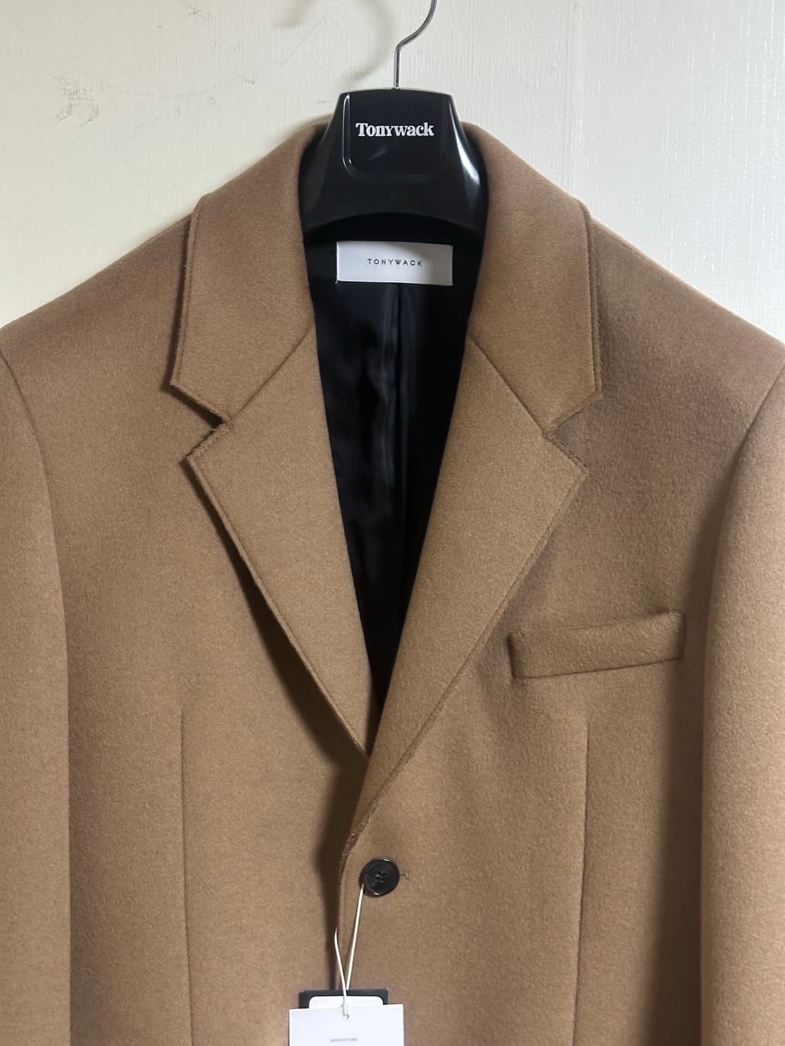 새상품 수수료X)토니웩 울 캐시 하프 코트 커팅 블레이저/M/100/카멜 상품이미지3