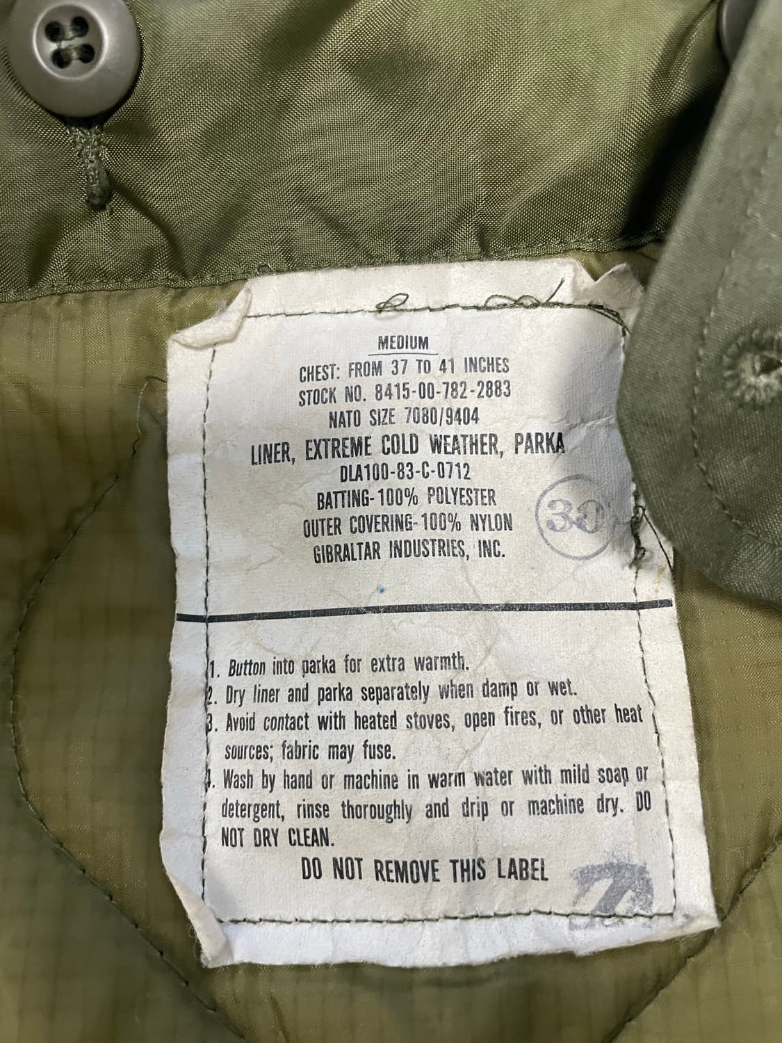 m65 og 오리지널 피쉬테일 민트급 미디움 세트 개파카 상품이미지5