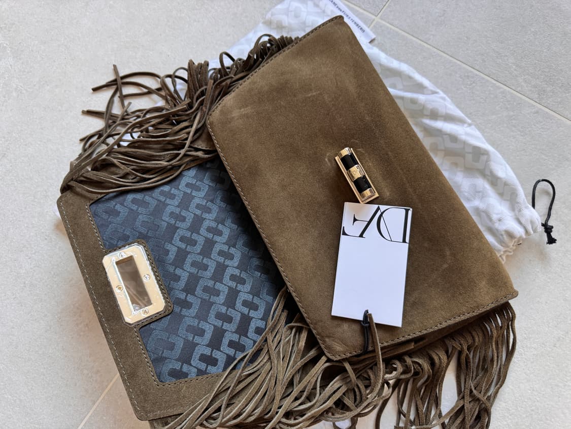 텍있는 새상품DIANE von FURSTENBERG 스웨이드 프린지 클러 상품이미지5