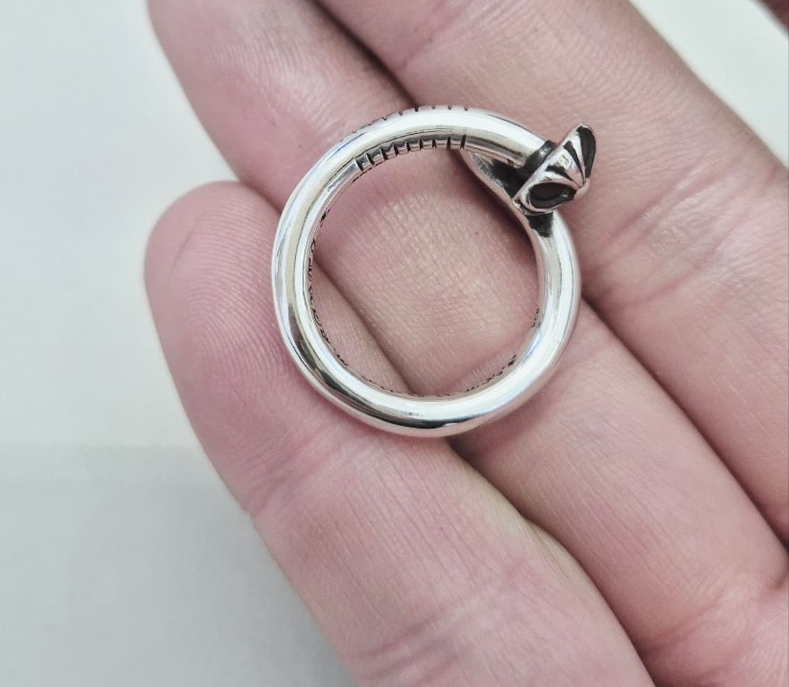 [US7] 크롬하츠 크로스볼 네일 실버링 - 새상품 상품이미지5