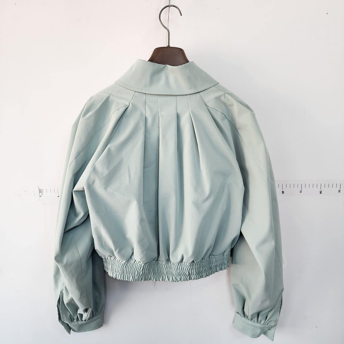 JS 뉴욕디자인 숏 크롭 블루종 자켓 민트색 상품이미지4