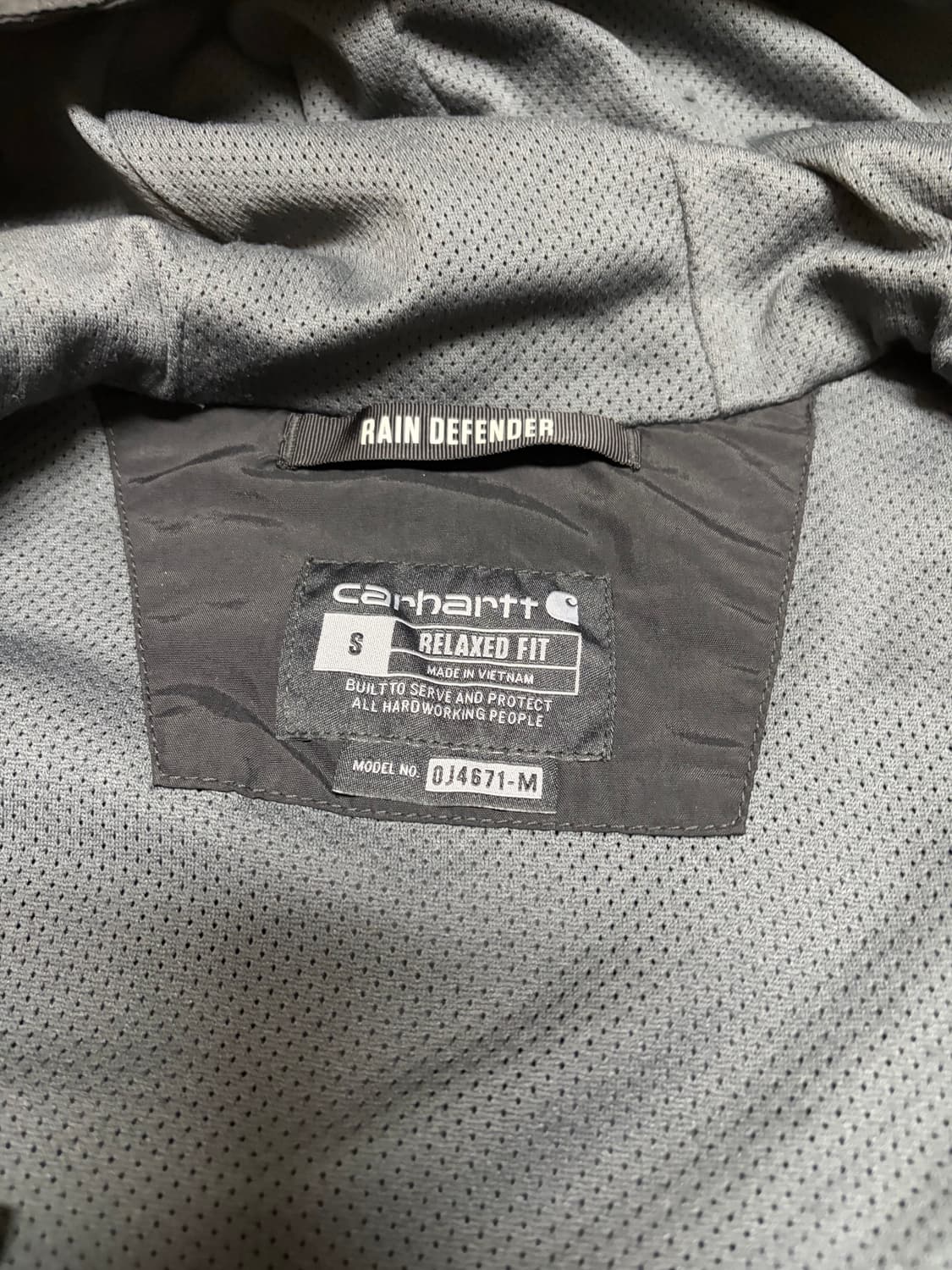 칼하트 레인디펜더 바람막이 S사이즈  상품이미지2