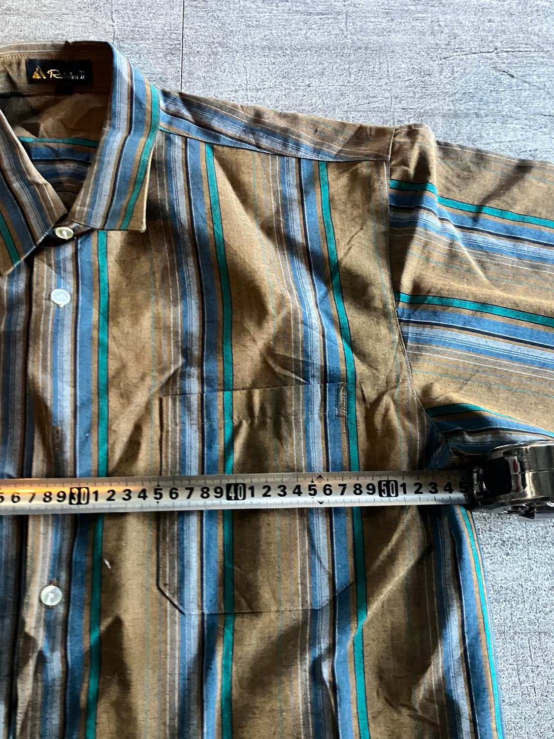 일본빈티지 Rataku 올드스쿨아메카지 복고풍 혁오풍 보헤미안 반팔셔츠 상품이미지2