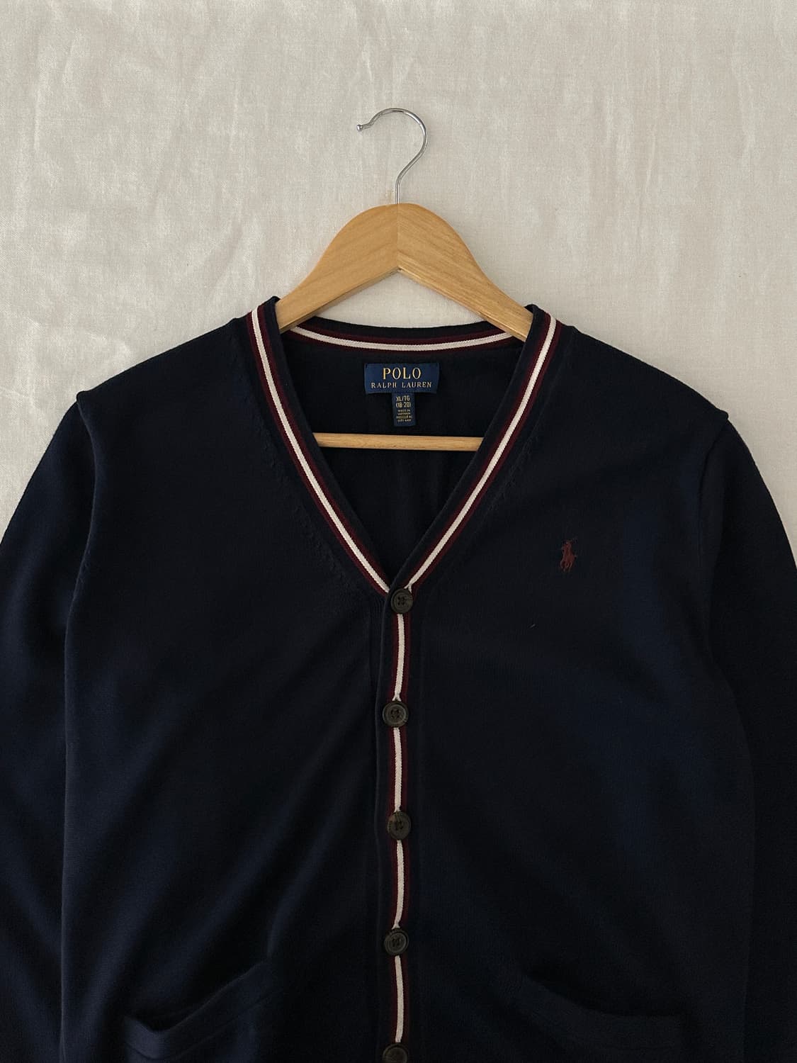 폴로 랄프로렌 브이넥 가디건 XL (18-20) 상품이미지1