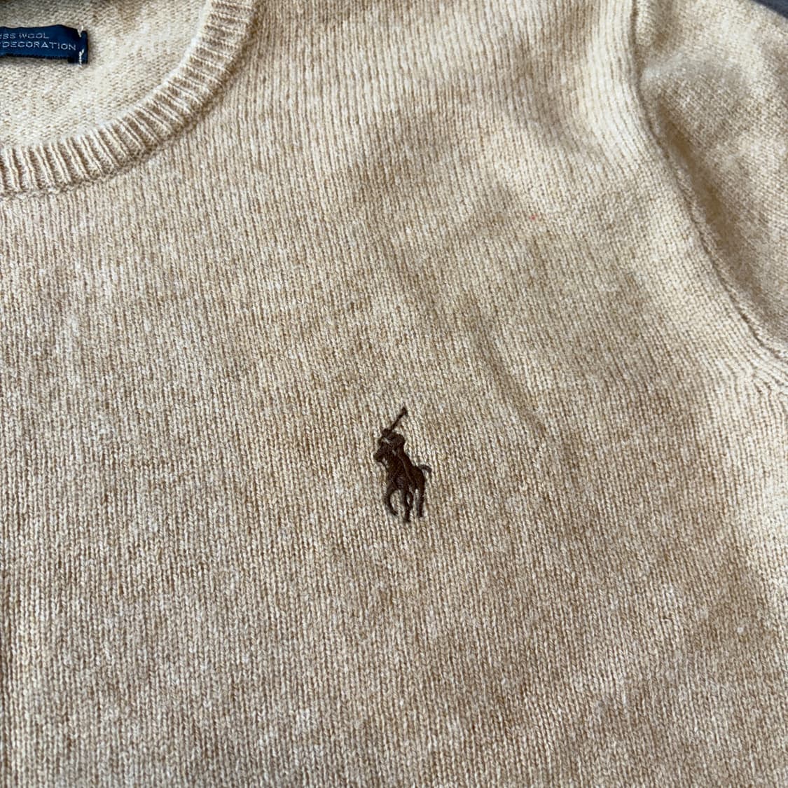 폴로 정품 램스울 베이지 니트 상품이미지6
