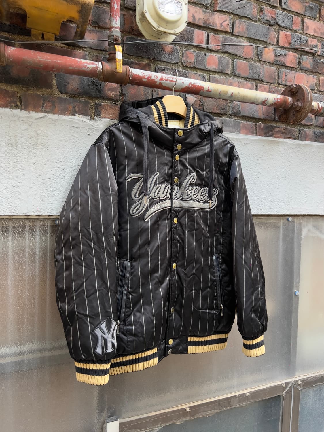 뉴욕 양키스 스트라이프 후드 야구점퍼 (정품) 상품이미지2
