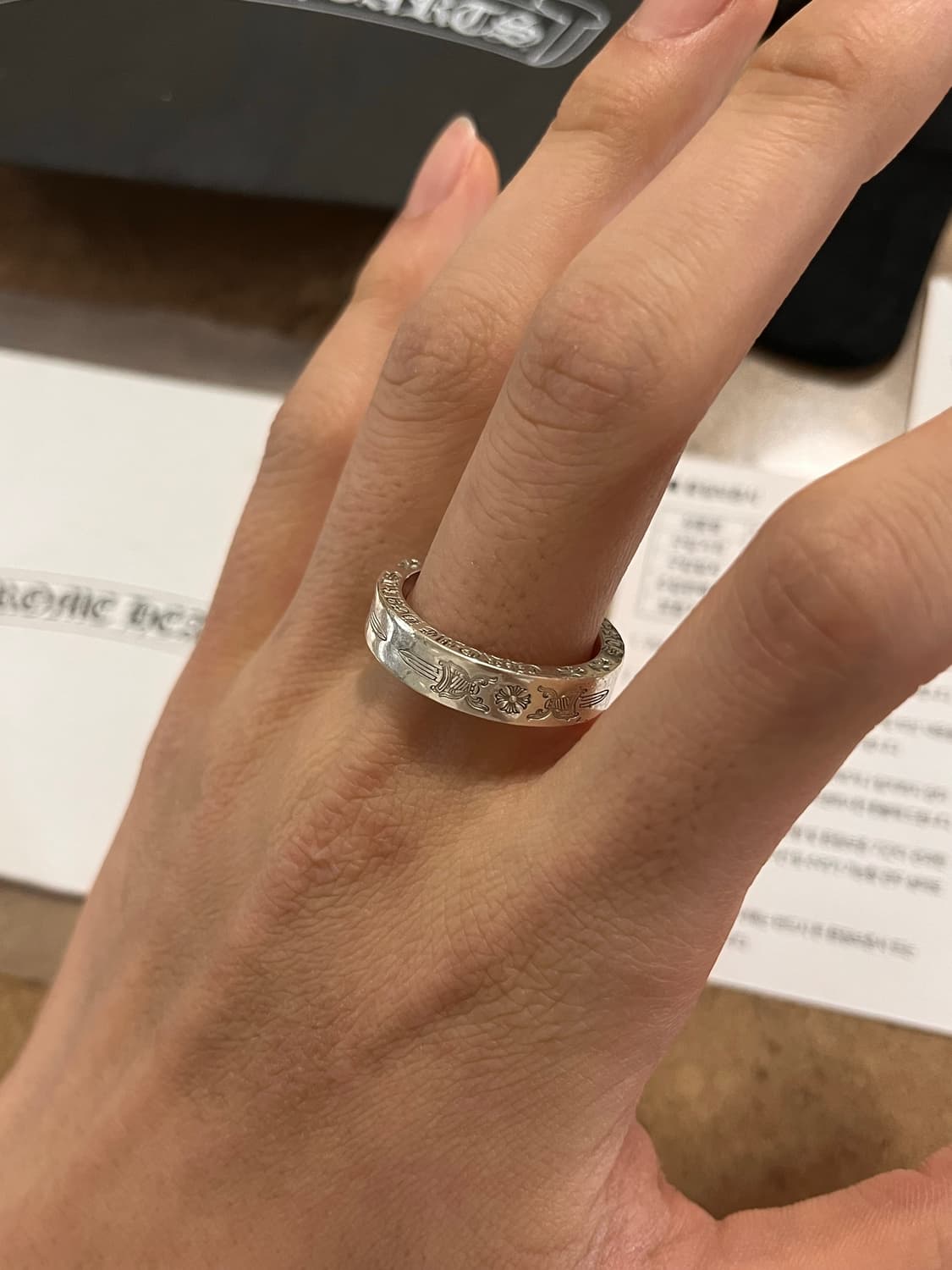 크롬하츠 스페이서 대거링 6mm 24호 황금사이즈 풀구성품 상품이미지1