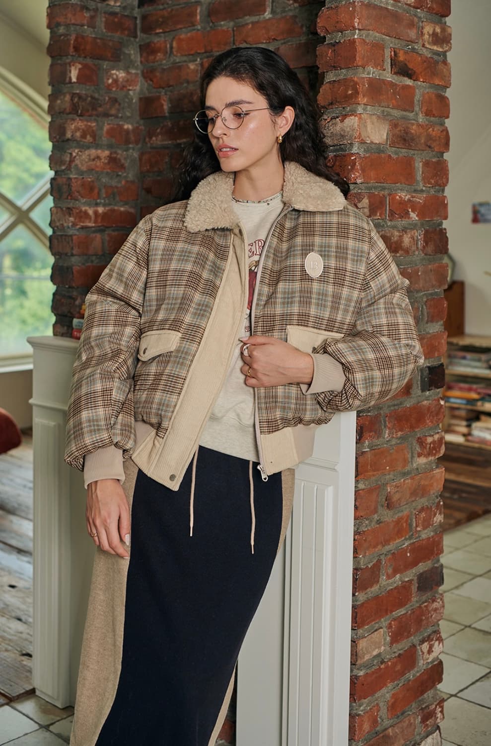 비터셀즈 위티 푸퍼 자켓 - 블루 체크 상품이미지4