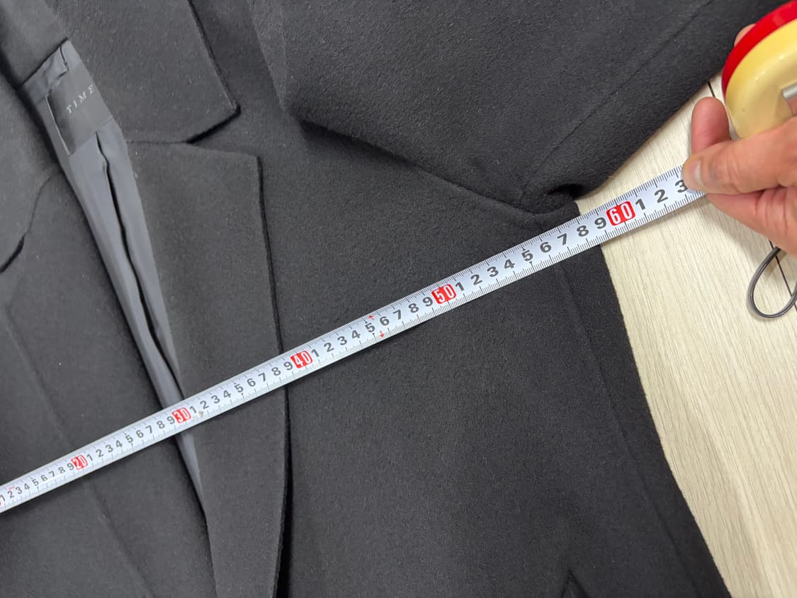 TIME 타임 블랙 건플랩 로브 코트  풀셋 상품이미지5