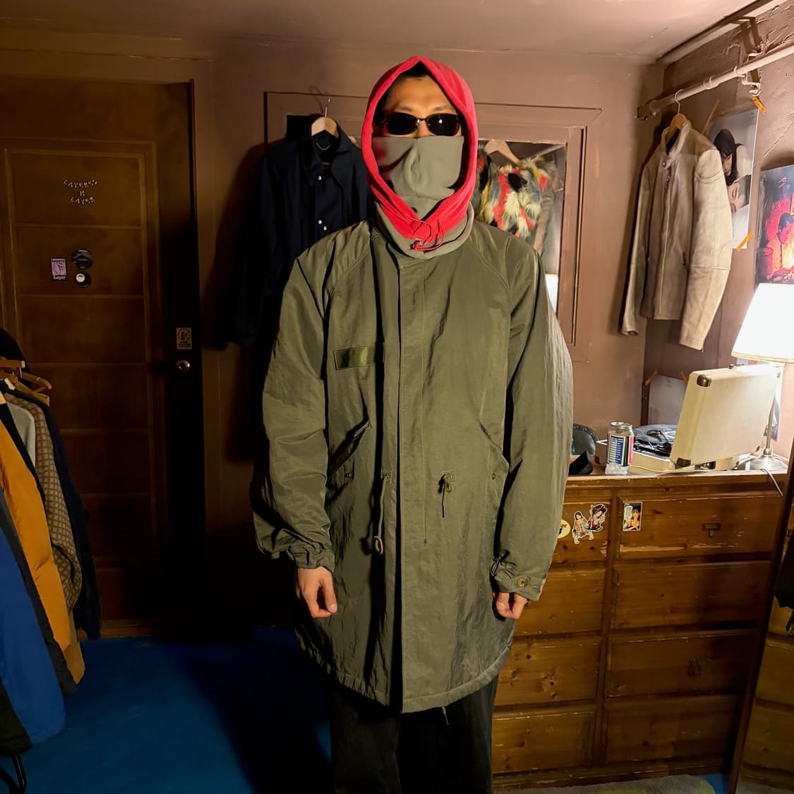 COLUMBIA HOOD NECK WARMER PINK GRAY 상품이미지4