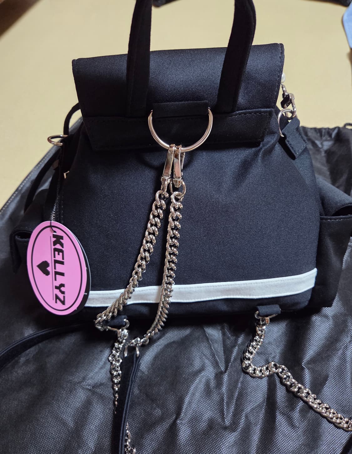 켈리즈 업사이클링 백 가방 크로플 백팩 상품이미지2