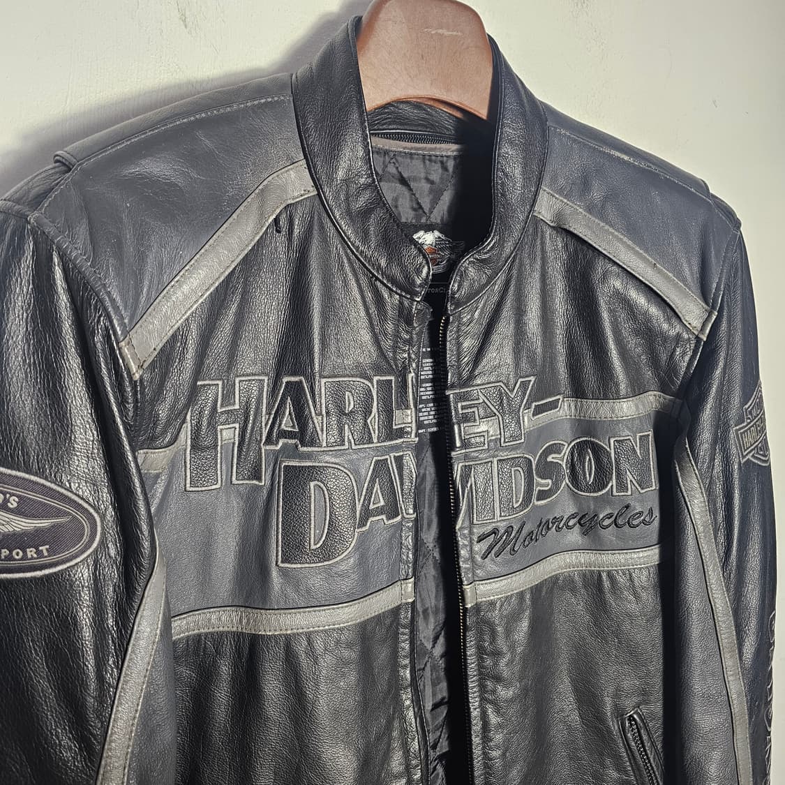 S 할리데이비슨 가죽 라이더 자켓 상품이미지3