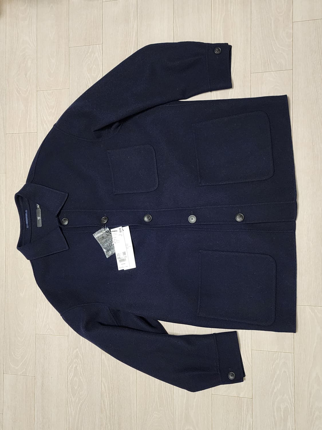 [새상품] 유니클로+J 질샌더 울 블렌드 오버사이즈 셔츠재킷 XXL 네이 상품이미지2