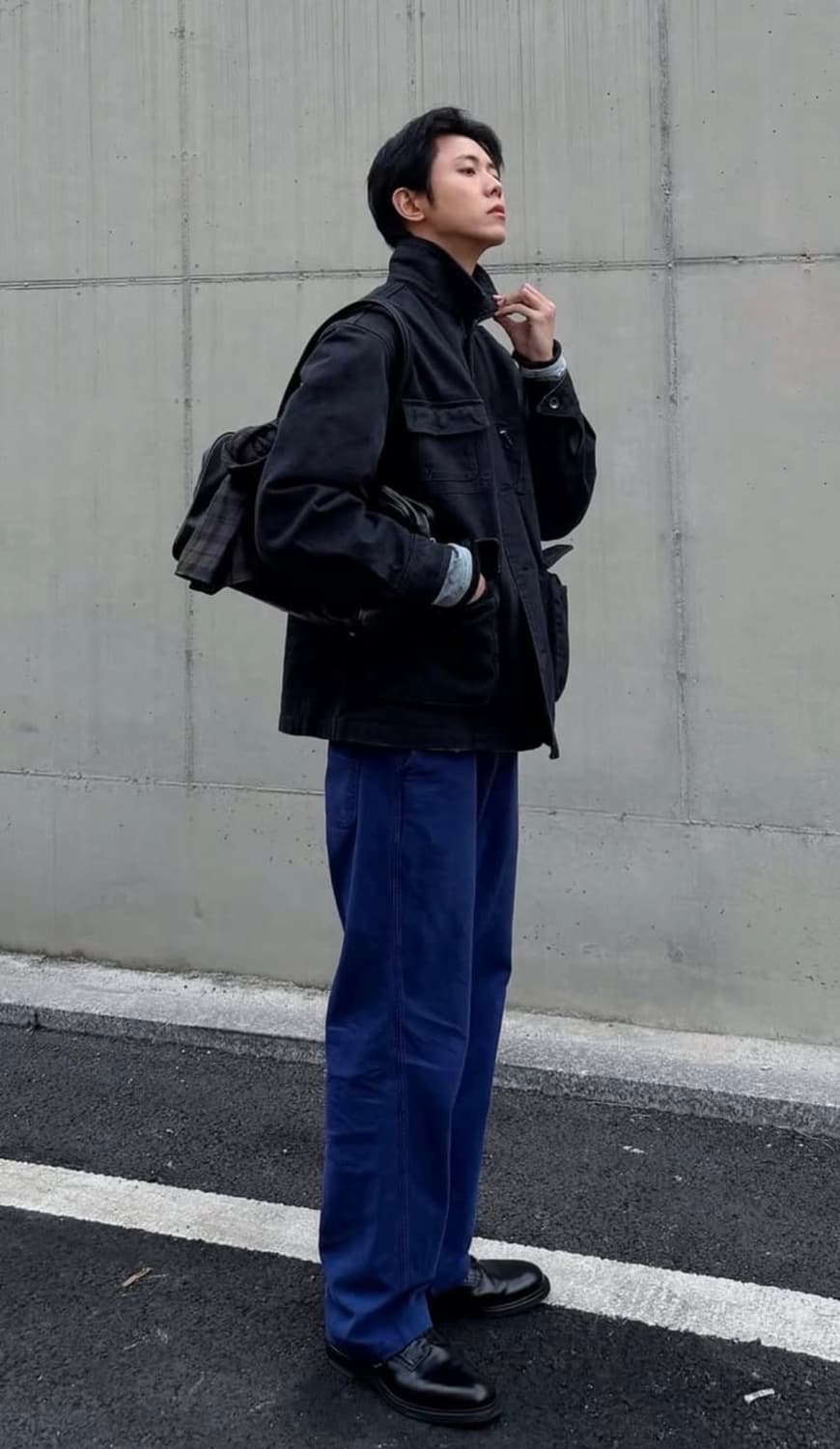 [새상품]쿠어 오버 다이드 커버올 자켓 워시드 차콜S 상품이미지2