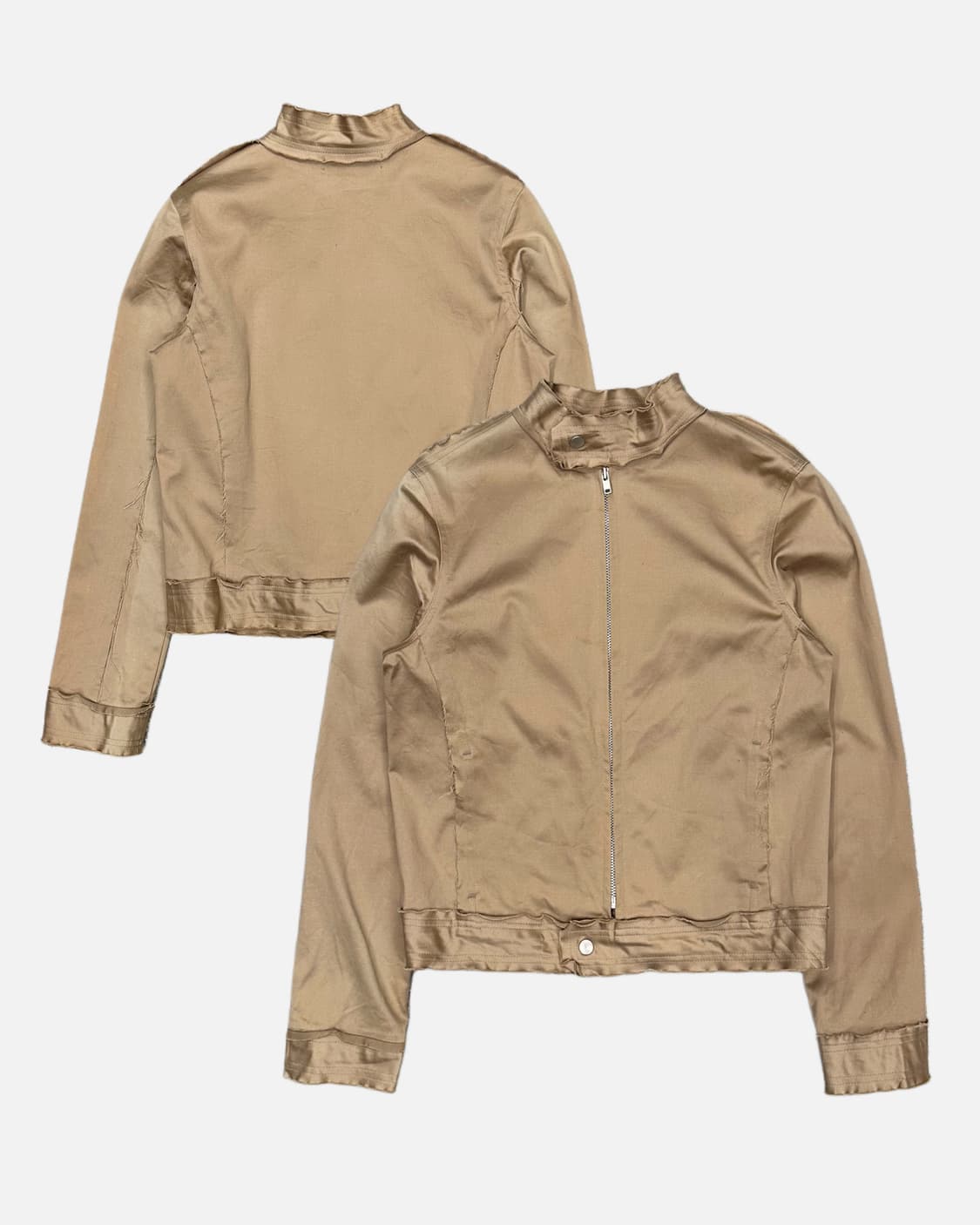 beige cotton cutting seam jacket 상품이미지1