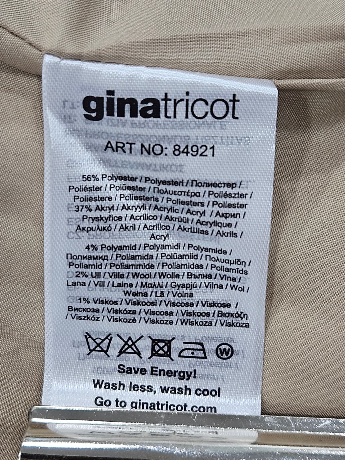 유럽브랜드 Gina tricot 체크 벨트 자켓 상품이미지3