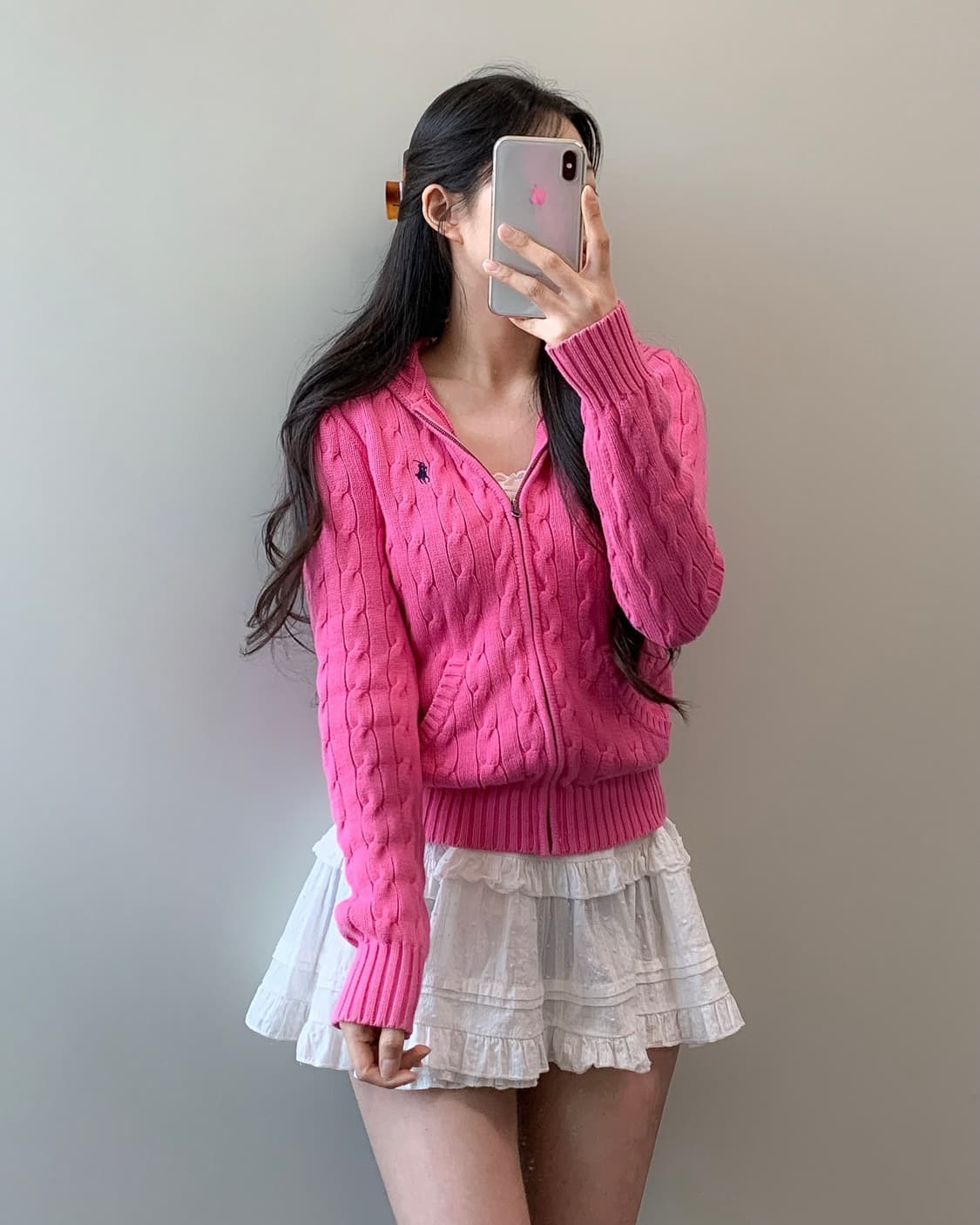 폴로 니트 후드집업 상품이미지2