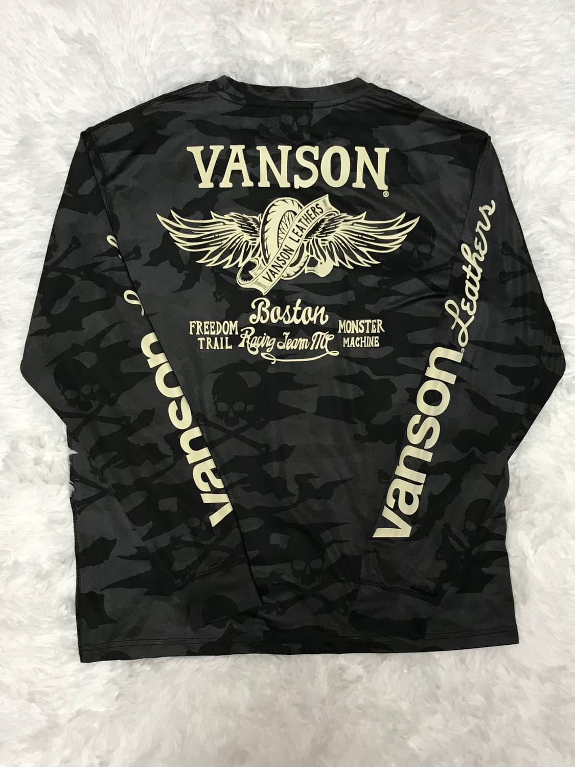 vanson camo black long sleeve 상품이미지3