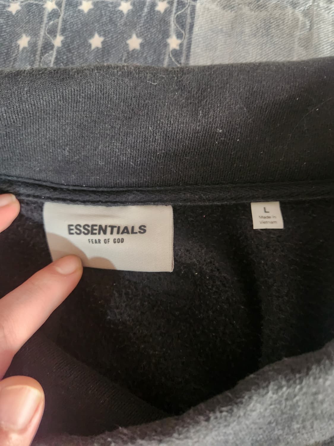 Fear of God 에센셜 블랙 터틀넥 맨투맨 L 상품이미지3