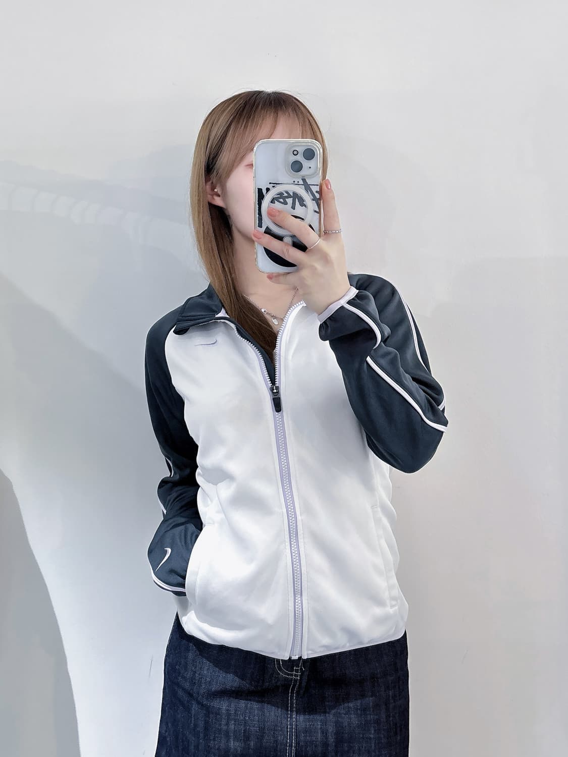 나이키 스우시 배색 트랙탑 상품이미지2