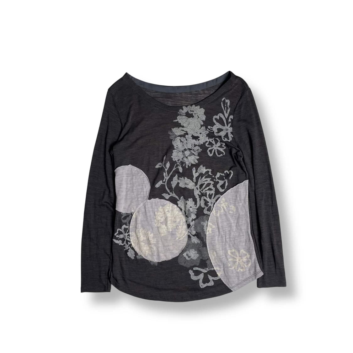 플라워 프린트 서클 패치 롱슬리브 (italy made) 상품이미지1