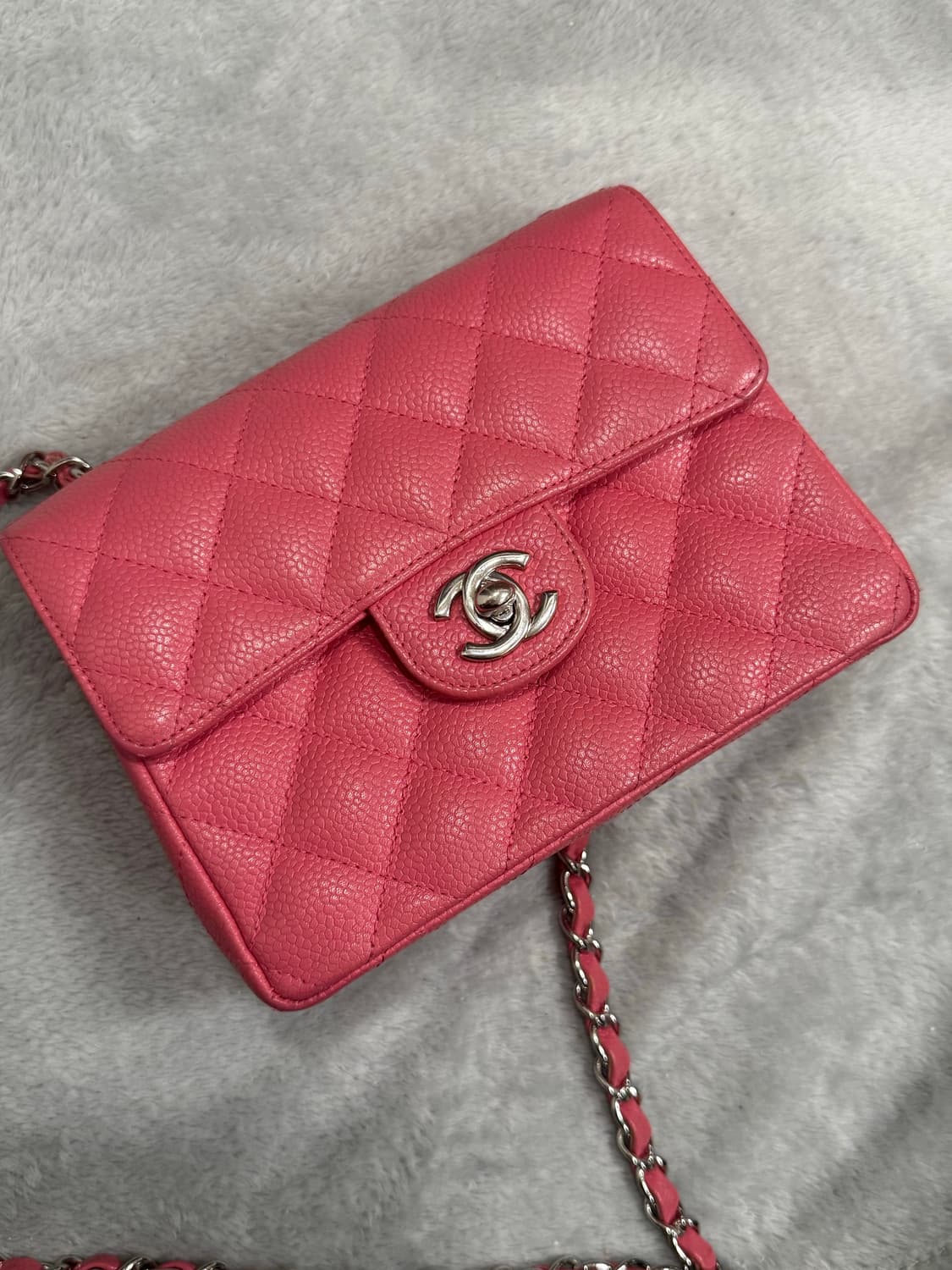 샤넬 핑크 캐비어 미니 플랩백 (쁘띠삭) 상품이미지1