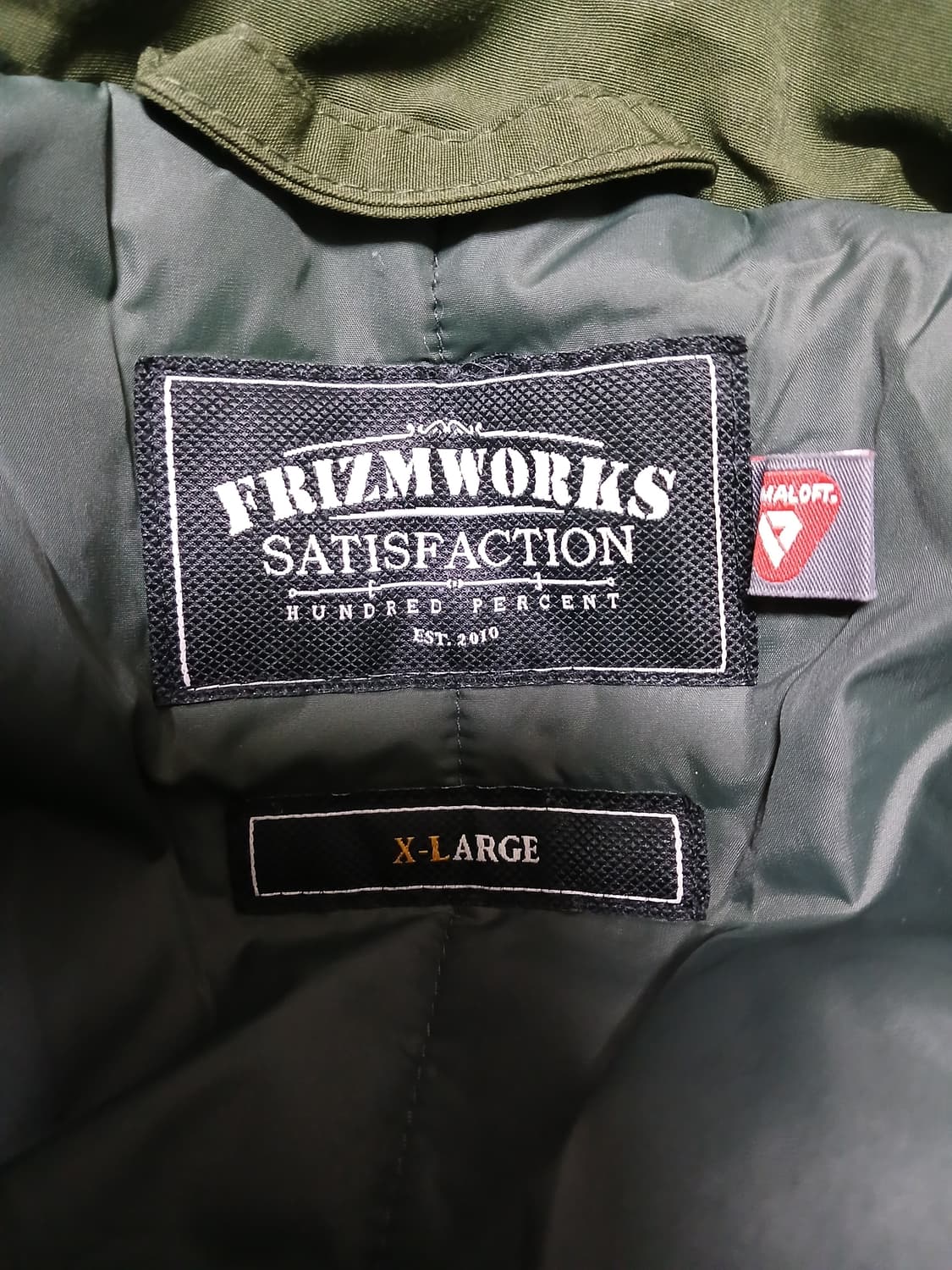 (상태굿,XL,105)프리즘웍스 레벨7 몬스터 파카 올리브 상품이미지8