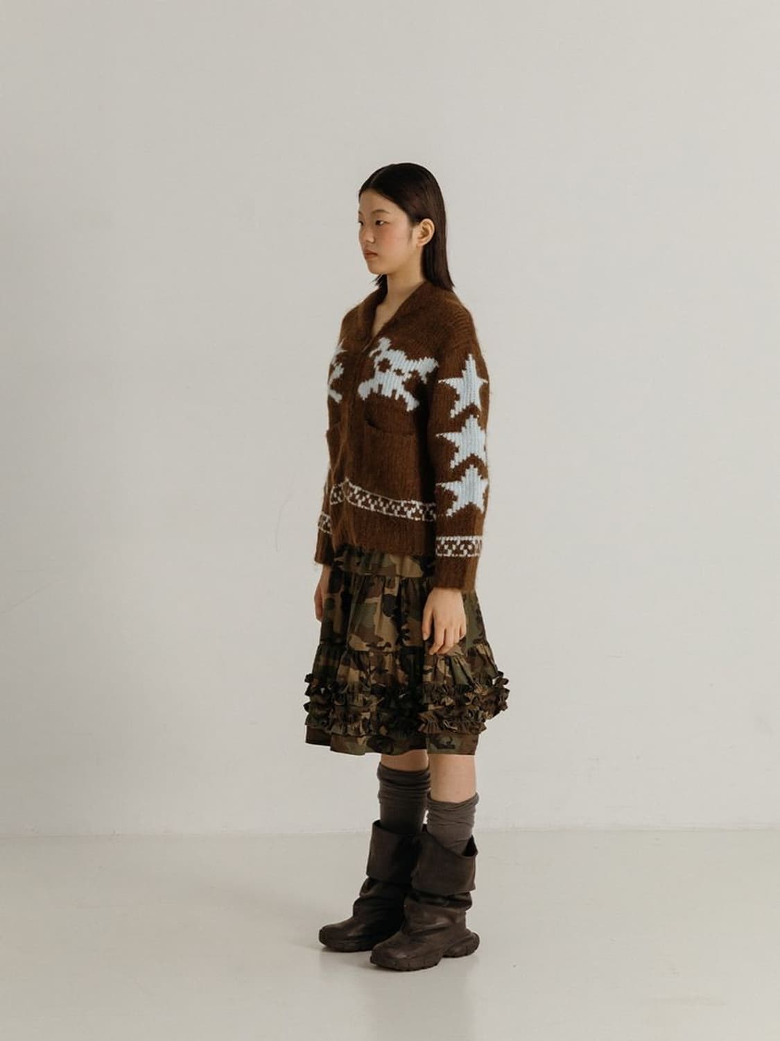 [PLZPROJECT/플리즈프로젝트] Camo frill skirt 상품이미지3