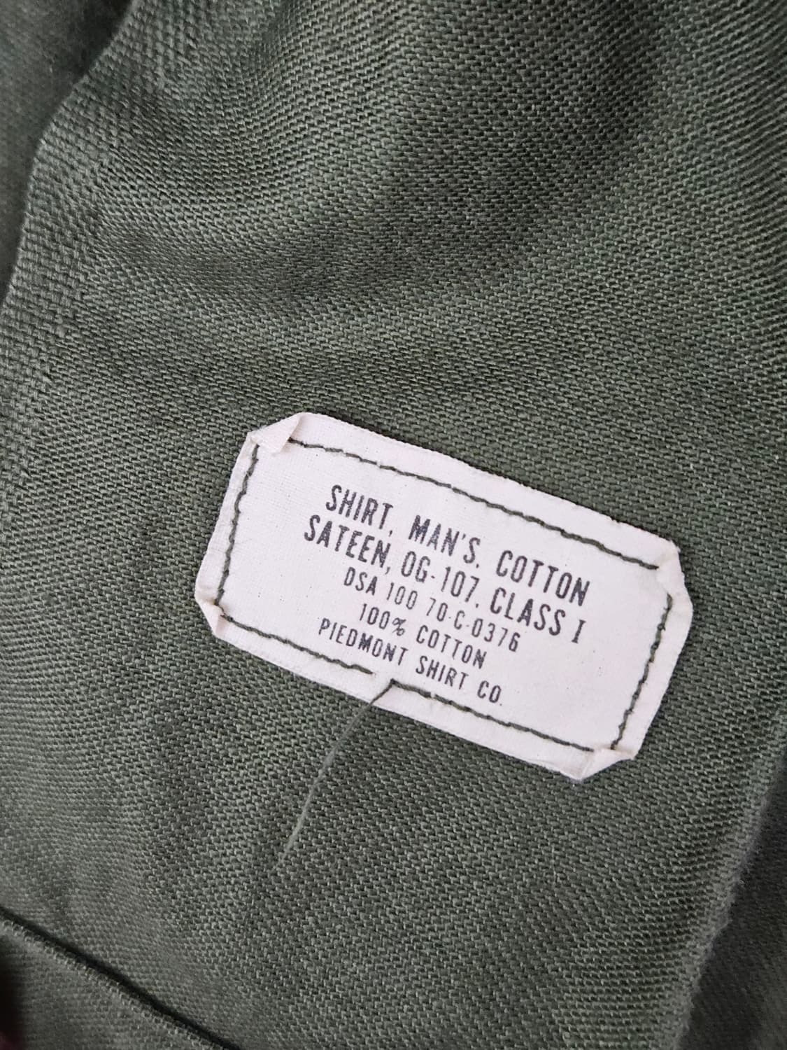 1970's Og107 백사틴 셔츠 16.5 민트급 상품이미지5
