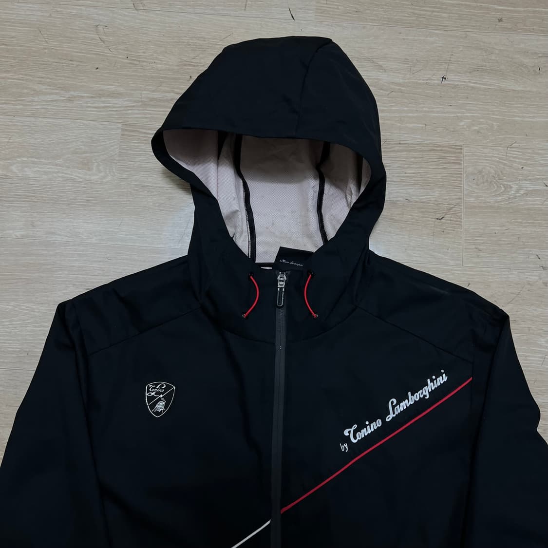 토니노 람보르기니 로고 와펜 바람막이 후드자켓[블랙] XL/105 상품이미지2