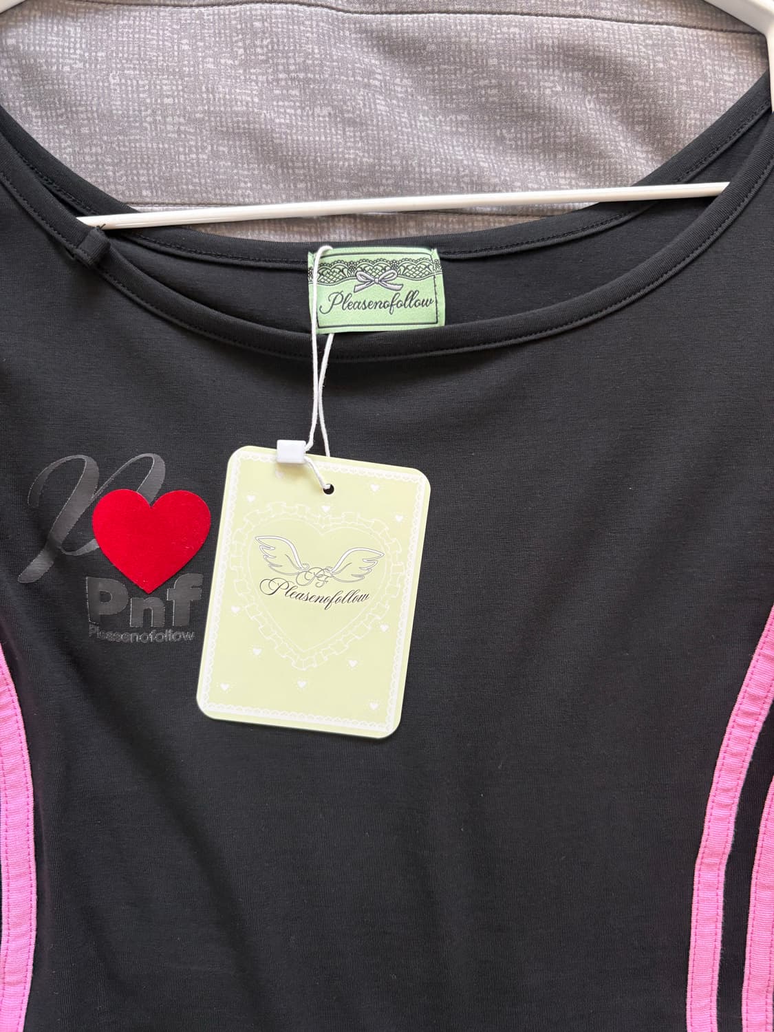 플리즈노팔로우 Baylin Velvet Heart Top (Black) 상품이미지3