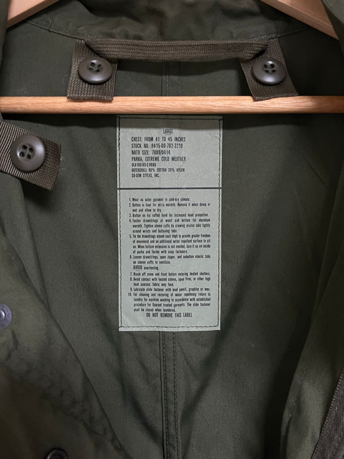 M65 피쉬테일 파카 오리지널 개파카 L 상품이미지3