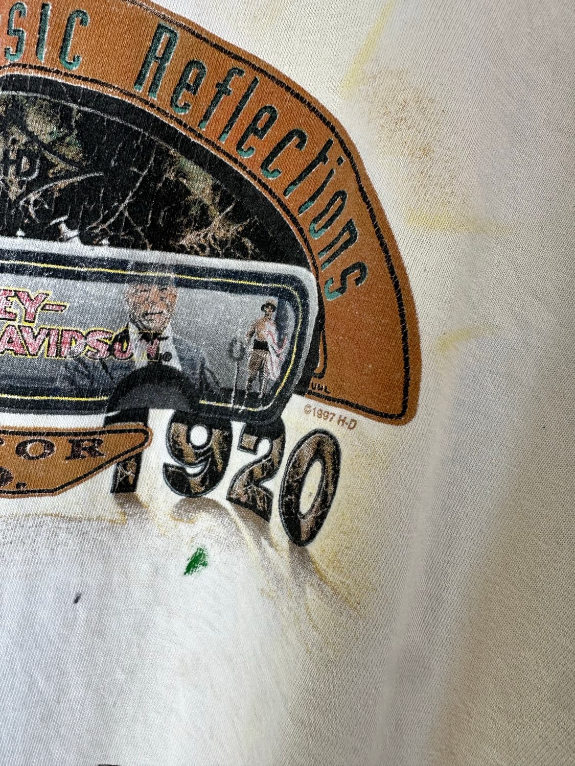 90s 할리데이비슨 프린팅 티셔츠 화이트 1997  상품이미지6