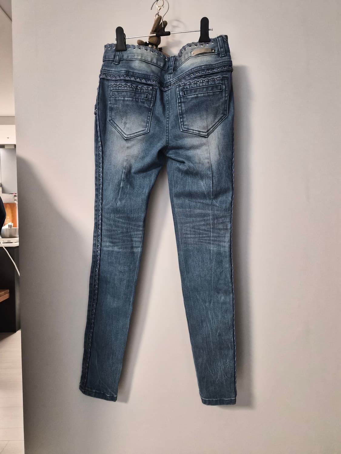 오브제(Obzee) 강진영 디자이너 자수 아일렛 데님 팬츠 상품이미지4