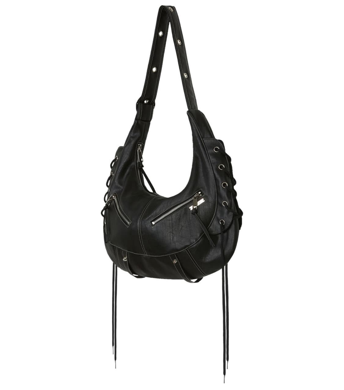 낫노잉 하프문 레더 크로스백 상품이미지2