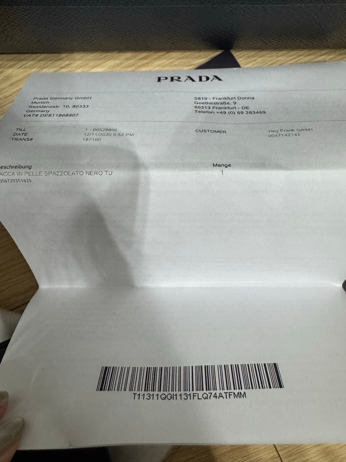 프라다 클레오 브러시드 가죽 숄더백 상품이미지6