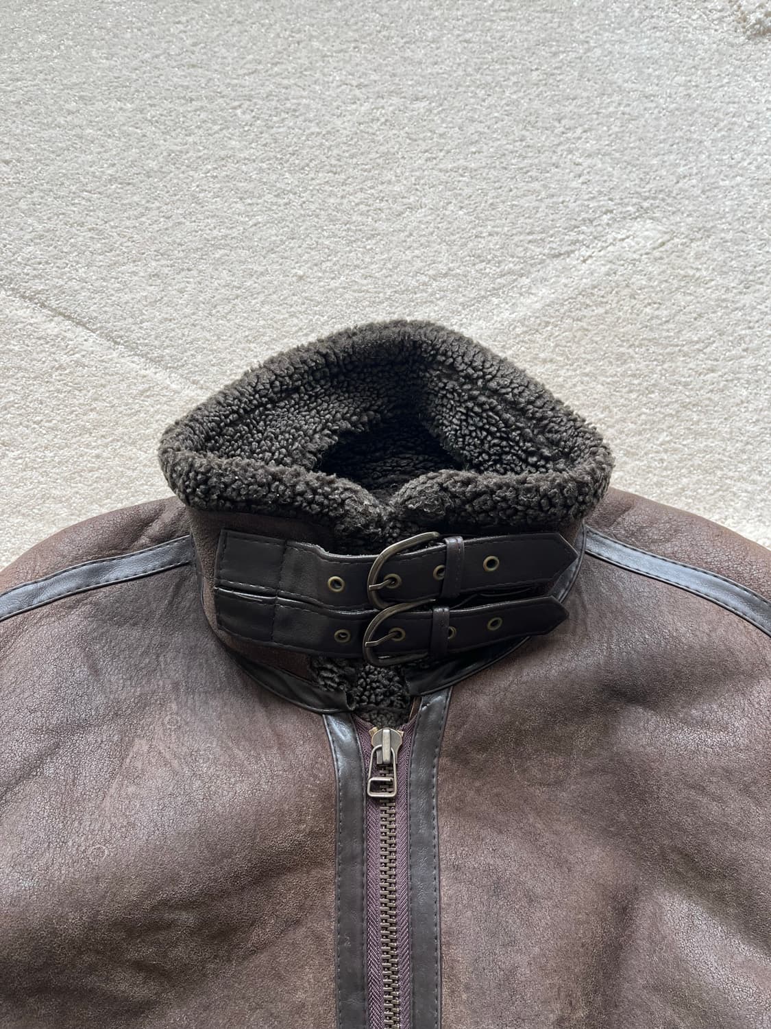 펀치 글로브 셰어링 B-3 무스탕 자켓 (105) 상품이미지8