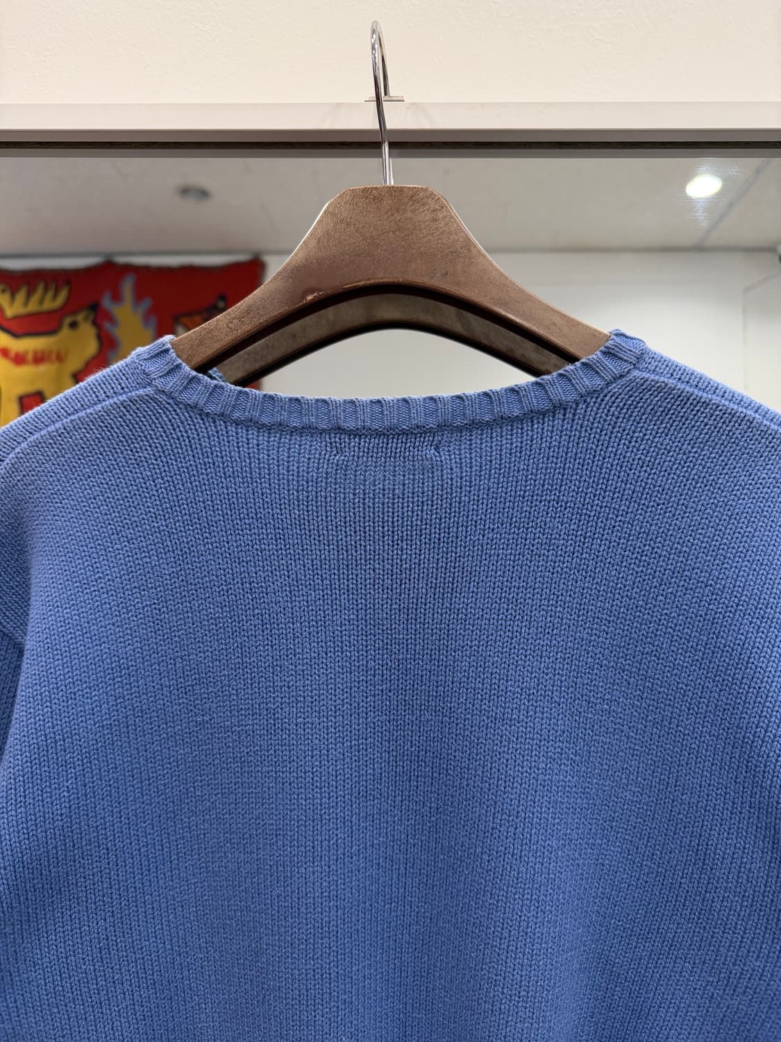 90-00s Polo RL 폴로 랄프로렌 브이넥 니트 (sky blue) 상품이미지5