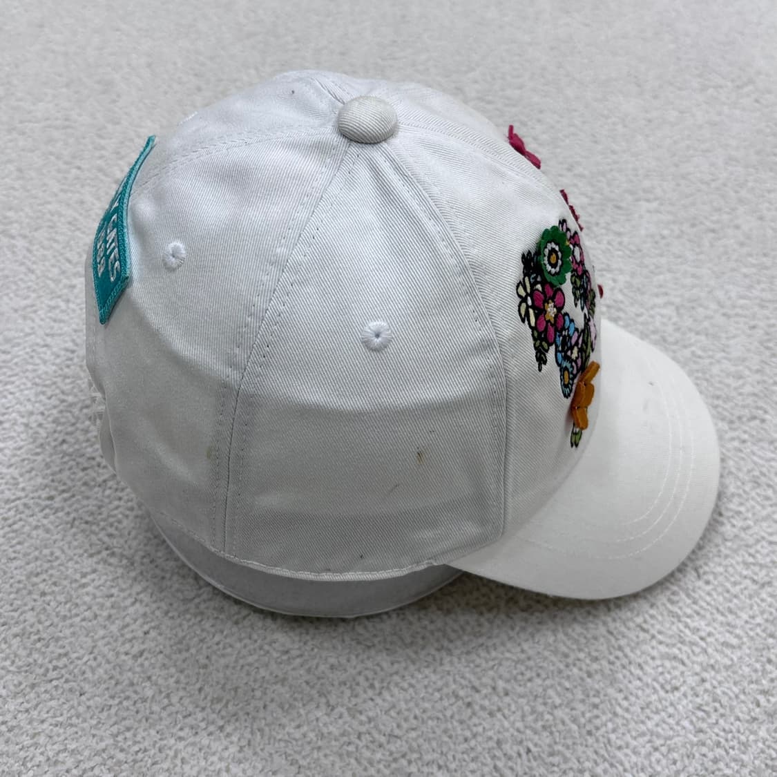 F 파리게이츠 꽃 자수 화이트 볼캡 0406E 상품이미지4