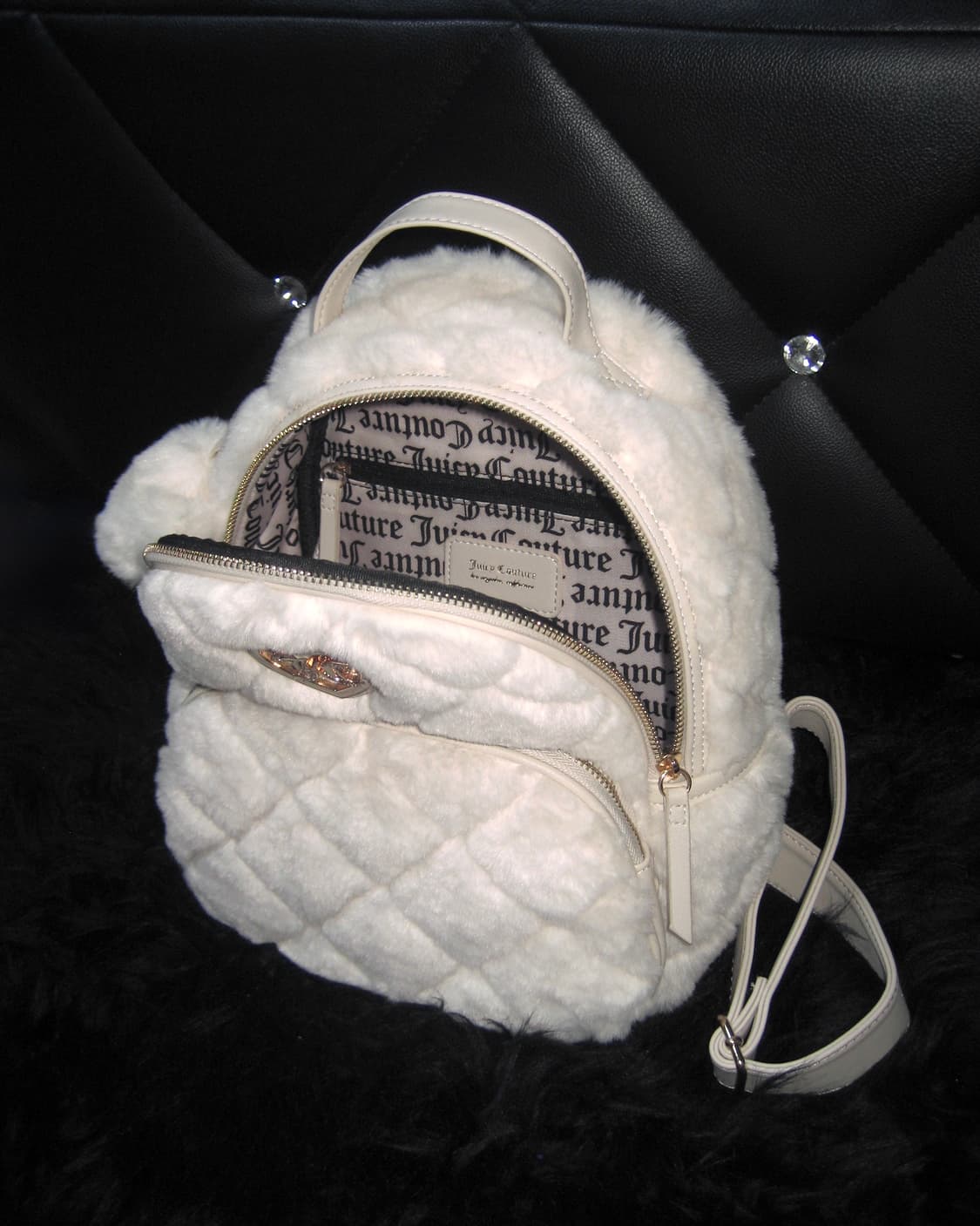 juicy couture 쥬시꾸뛰르 아이보리 퍼 백팩 가방 갸루 달천 상품이미지7