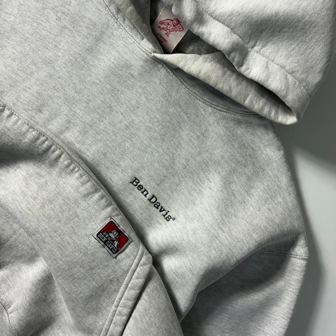 Ben davis  벤 데이비스 자수 코튼 그레이 후드티  상품이미지3